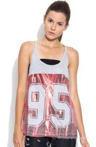 Reebok Casual Sleeveless Printed Women's Top